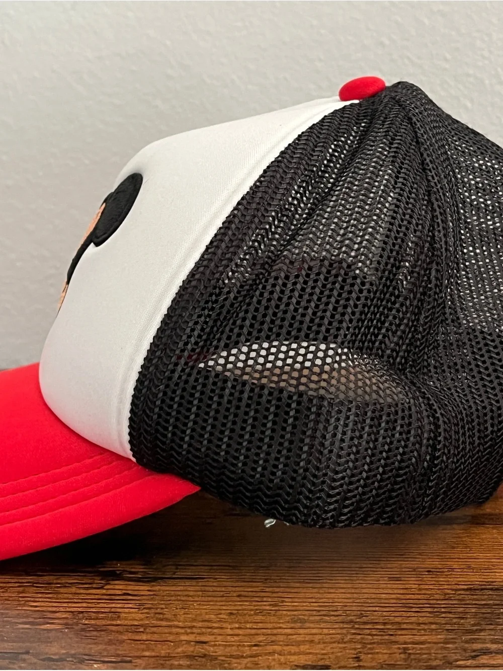 Disney Red, White & Black Mickey Mouse Kids Trucker Hat